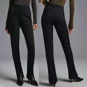 Anthropologie Maeve Ankle-Zip‎ Pants Black size 2 Women’s Ponte Pant